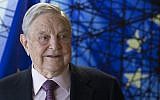 George Soros, Founder and Chairman of the Open Society Foundations as he arrives for a meeting in Brussels, April 27, 2017.
(AFP/OLIVIER HOSLET)