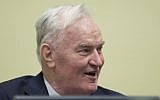 Former Bosnian Serb commander Ratko Mladic enters the International Criminal Tribunal for the former Yugoslavia (ICTY), on November 22, 2017, to hear the verdict in his genocide trial. (AFP PHOTO / POOL / Peter Dejong)