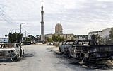 The Rawda mosque, roughly 40 kilometers (nearly 25 miles) west of the North Sinai capital of El-Arish, after a gun and bombing attack, November 25, 2017.(AFP)