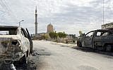 A picture taken on November 25, 2017, shows the Rawda mosque, roughly 40 kilometres west of the North Sinai capital of El-Arish, after a gun and bombing attack. (AFP Photo/Stringer)