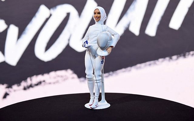The Ibtihaj Muhammad barbie on display during Glamour Celebrates 2017 Women Of The Year Live Summit at Brooklyn Museum on November 13, 2017 in New York City. (Ilya S. Savenok/Getty Images for Glamour/AFP) The Ibtihaj Muhammad barbie on display during Glamour Celebrates 2017 Women Of The Year Live Summit at Brooklyn Museum on November 13, 2017 in New York City. (Ilya S. Savenok/Getty Images for Glamour/AFP)