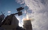 The Israeli Navy tests a ship-based Iron Dome missile defense system, which is declared operational, on November 27, 2017 (Israel Defense Forces)