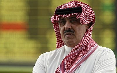 Prince Miteb bin Abdullah, son of Saudi King Abdullah bin Abdul Aziz al-Saud, leaves the equestrian club following a horse racing competition in Janadriyah, on the outskirts of the Saudi capital Riyadh, October 23, 2008. (AP/Hassan Ammar)