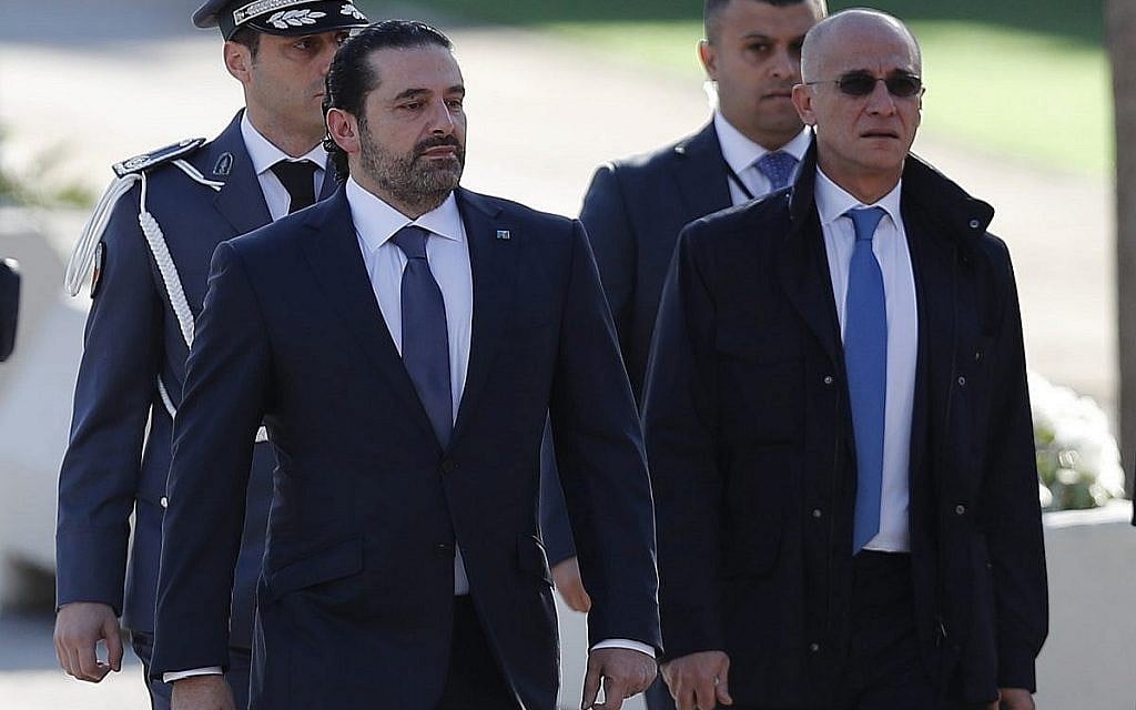 Lebanese Prime Minister Saad Hariri, left, arrives to attend a military parade to mark the 74th anniversary of Lebanon's independence from France in downtown Beirut, Lebanon, Wednesday, Nov. 22, 2017 (AP Photo/Hussein Malla) Lebanese Prime Minister Saad Hariri, left, arrives to attend a military parade to mark the 74th anniversary of Lebanon's independence from France in downtown Beirut, Lebanon, Wednesday, Nov. 22, 2017 (AP Photo/Hussein Malla)