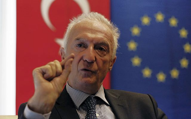 Gilles de Kerchove, the European Union's counter-terrorism coordinator, speaks during an interview with the Associated Press in Ankara, Turkey, November 28, 2017. (AP Photo/Burhan Ozbilici) Gilles de Kerchove, the European Union's counter-terrorism coordinator, speaks during an interview with the Associated Press in Ankara, Turkey, November 28, 2017. (AP Photo/Burhan Ozbilici)