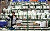 Illustrative photo of a post office sorting center, Tel Aviv February 22, 2010. (Yossi Zeliger/Flash 90)