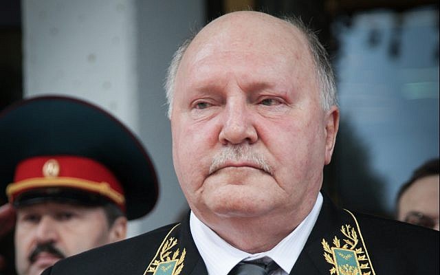 Russian Ambassador to Israel, Alexander Petrovich Shein, at the President's Residence in Jerusalem. November 9, 2015. (Isaac Harari/Flash90) Russian Ambassador to Israel, Alexander Petrovich Shein, at the President's Residence in Jerusalem. November 9, 2015. (Isaac Harari/Flash90)