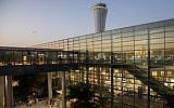 View of the main terminal at Ben Gurion International Airport, near Tel Aviv, October 2, 2017 (Nati Shohat/Flash90)