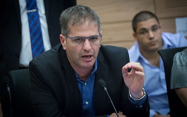 MK Yoav Kisch seen during a meeting of the Finance committee in the Knesset on November 6, 2017. (Miriam Alster/Flash90) MK Yoav Kisch seen during a meeting of the Finance committee in the Knesset on November 6, 2017. (Miriam Alster/Flash90)