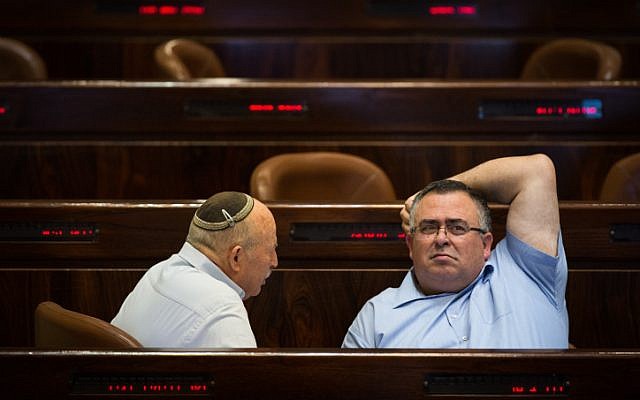 Coalition Chairman David Bitan at a Knesset plenary session, on November 27, 2017. (Hadas Parush/Flash90) Coalition Chairman David Bitan at a Knesset plenary session, on November 27, 2017. (Hadas Parush/Flash90)