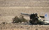 Illustrative. Israeli soldiers launch a Spike anti-tank guided missile during a training exercise. (Rafael Advanced Defense Systems)