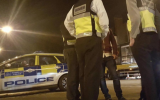 London chapter of the Shomrim Jewish neighborhood-watch organization at scene of anti-Semitic attack in Stamford Hill, November 2017. (Screenshot: Twitter via JTA)