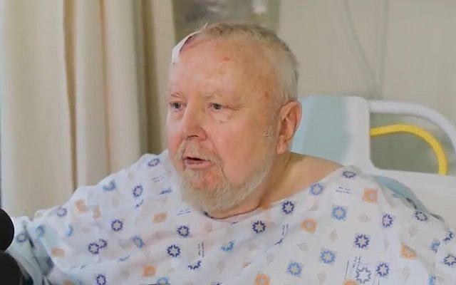 From his hospital bed, David Ramati recalls getting hit by a car in a terrorist attack outside the West Bank settlement of Efrat on November 17, 2017. (Screen capture/YouTube) From his hospital bed, David Ramati recalls getting hit by a car in a terrorist attack outside the West Bank settlement of Efrat on November 17, 2017. (Screen capture/YouTube)