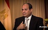 Egyptian President Abdel-Fattah el-Sissi interviewed on CNBC, November 7, 2017. (Screen capture: CNBC)