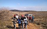 Israeli settlers and Palestinians clash in the northern West Bank near Qusra on November 30, 2017.  (courtesy)