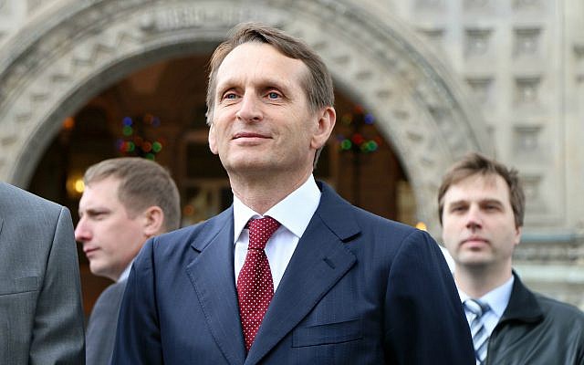 Sergey Naryshkin. (CC BY-SA 4.0, Svklimkin, Wikimedia Commons) Sergey Naryshkin. (CC BY-SA 4.0, Svklimkin, Wikimedia Commons)