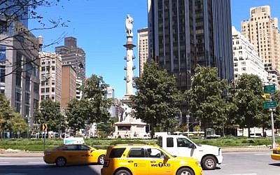 A monument of Christopher Columbus, at Columbus circle in New York City  (YouTube)
