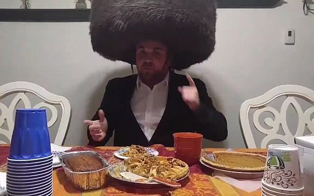 Professional wrestler Mathias Glass, who dresses as the 'Hasidic Outlaw.' (Screen capture: Twitter video) Professional wrestler Mathias Glass, who dresses as the 'Hasidic Outlaw.' (Screen capture: Twitter video)