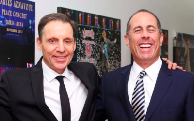 Comic Jerry Seinfeld (right) with his old friend and fellow comedian Mark Schiff. (Courtesy Mark Schiff)