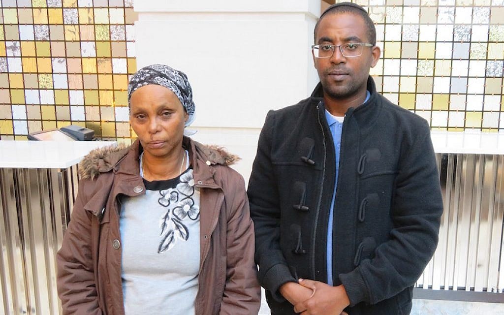 Agamesh Mengistu, with her son Ilan, in Washington, DC, Nov. 17, 2017. (Ron Kampeas) Agamesh Mengistu, with her son Ilan, in Washington, DC, Nov. 17, 2017. (Ron Kampeas)
