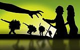 A scene from 'Shadowland 2,' the Pilobolus production being performed November 13-17 in Herzliya (Courtesy Pilobolus)