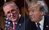Sen. Charles Schumer, left, chided President Trump for 'politicizing' the deadly attack by an Uzbeki immigrant in New York City. (Schumer photo: Drew Angerer/Getty Images; Trump photo: Win McNamee/Getty Images)