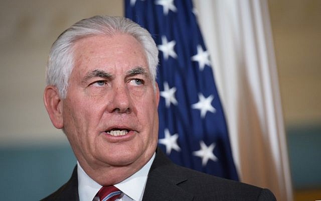 This file photo taken on November 30, 2017 shows US Secretary of State Rex Tillerson speaking ahead of a bilateral meeting at the State Department in Washington, DC with Germany's Foreign Minister Sigmar Gabriel. (AFP PHOTO / Mandel Ngan) This file photo taken on November 30, 2017 shows US Secretary of State Rex Tillerson speaking ahead of a bilateral meeting at the State Department in Washington, DC with Germany's Foreign Minister Sigmar Gabriel. (AFP PHOTO / Mandel Ngan)