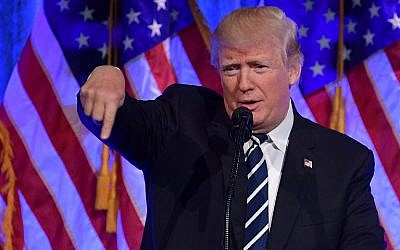 US President Donald Trump speaks at a fundraising breakfast at a restaurant in New York, New York, on December 2, 2017. (AFP Photo/Mandel Ngan)