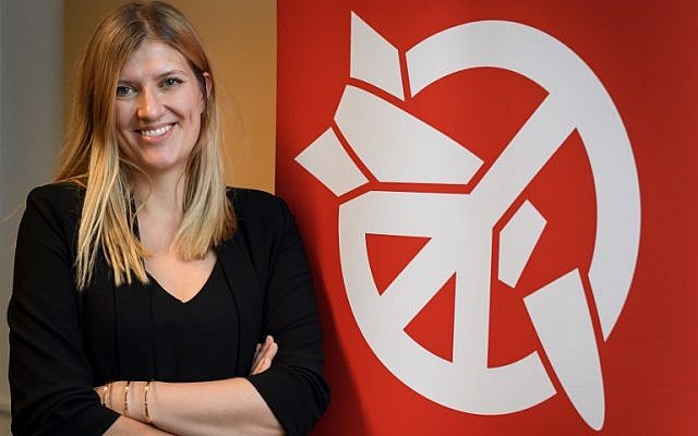 Beatrice Fihn, executive director of 2017 Nobel Peace Prize-winning International Campaign to Abolish Nuclear Weapons (ICAN), poses next to the ICAN logo at their headquarters during an interview with AFP on November 30, 2017 in Geneva. (AFP/Fabrice COFFRINI) Beatrice Fihn, executive director of 2017 Nobel Peace Prize-winning International Campaign to Abolish Nuclear Weapons (ICAN), poses next to the ICAN logo at their headquarters during an interview with AFP on November 30, 2017 in Geneva. (AFP/Fabrice COFFRINI)