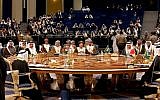 A general view of the GCC leaders attending the Gulf Cooperation Council (GCC) summit at Bayan palace in Kuwait City on December 5, 2017. (AFP/ GIUSEPPE CACACE)