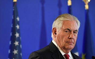 US Secretary of State Rex Tillerson participates in a press conference in Paris on December 8, 2017. (AFP Photo/Alain Jocard)