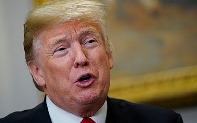 US President Donald Trump speaks during the swearing-in ceremony for Homeland Security Secretary Kirstjen Nielsen in the Roosevelt Room of the White House on December 8, 2017. (AFP Photo/Mandel Ngan)