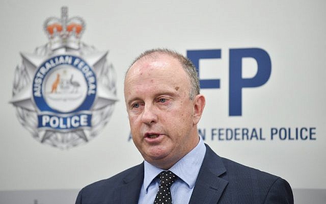 Australian Federal Police Assistant Commissioner Neil Gaughan speaks to the media about a North Korean agent in Sydney on December 17, 2017. (AFP Photo/Peter Parks) Australian Federal Police Assistant Commissioner Neil Gaughan speaks to the media about a North Korean agent in Sydney on December 17, 2017. (AFP Photo/Peter Parks)