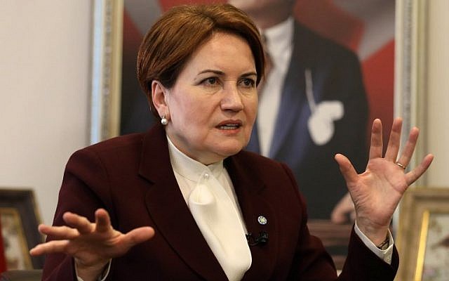Turkey's Iyi ('Good') Party chairman Meral Aksener in her office in Ankara on December 15, 2017. (AFP Photo/Adem Altan) Turkey's Iyi ('Good') Party chairman Meral Aksener in her office in Ankara on December 15, 2017. (AFP Photo/Adem Altan)