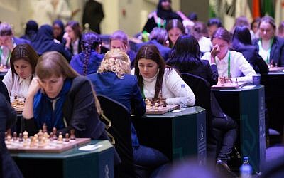Participants attend the King Salman World Rapid and Blitz Championships, the first international chess competition held in Saudi Arabia, in the capital Riyadh on December 26, 2017. (AFP PHOTO / STRINGER)