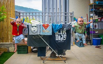 The Vainer twins, just hanging out (Courtesy Guy Vainer)