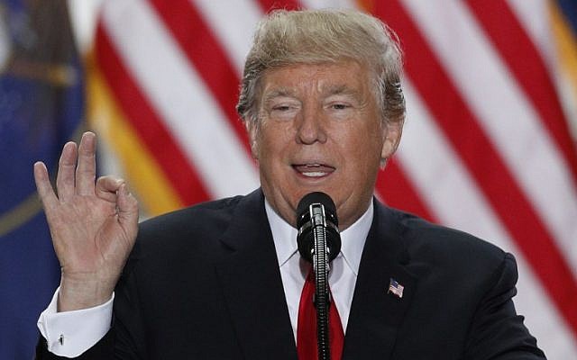 US President Donald Trump speaks at the Rotunda of the Utah State Capitol, in Salt Lake City, Utah, December 4, 2017. (George Frey/Getty Images/AFP) US President Donald Trump speaks at the Rotunda of the Utah State Capitol, in Salt Lake City, Utah, December 4, 2017. (George Frey/Getty Images/AFP)