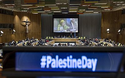 Deputy Secretary-General Amina Mohammed speaking at the special meeting of the Committee on the Exercise of the Inalienable Rights of the Palestinian People in observance of the International Day of Solidarity with the Palestinian People on November 29, 2017. (UN/Kim Haughton)