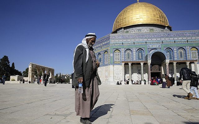 A Palestinian walks in front of the Dome of the Rock ahead of prayers in Jerusalem, Friday, Dec. 8, 2017. (AP Photo/Mahmoud Illean) A Palestinian walks in front of the Dome of the Rock ahead of prayers in Jerusalem, Friday, Dec. 8, 2017. (AP Photo/Mahmoud Illean)