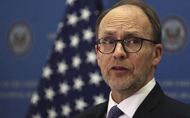 In this photo taken on November 9, 2016, US Ambassador to Iraq Douglas Silliman speaks to the press during a gathering to watch US election results in Baghdad. (AP Photo/Hadi Mizban) In this photo taken on November 9, 2016, US Ambassador to Iraq Douglas Silliman speaks to the press during a gathering to watch US election results in Baghdad. (AP Photo/Hadi Mizban)