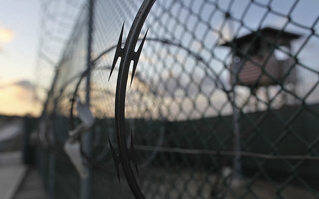 The sun rises at the detention center at Guantanamo Bay US Naval Base, Cuba. (Brennan Linsley/AP)