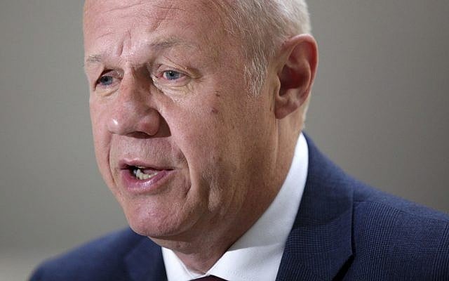 An August 10, 2017 photo of First Secretary of State, Damian Green, speaking in London. (David Cheskin/PA via AP, File) An August 10, 2017 photo of First Secretary of State, Damian Green, speaking in London. (David Cheskin/PA via AP, File)