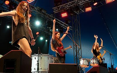Haim at Way Out West, 2013 in Gothenburg, Sweden (Kim Metso, CC-BY-SA, via wikipedia)