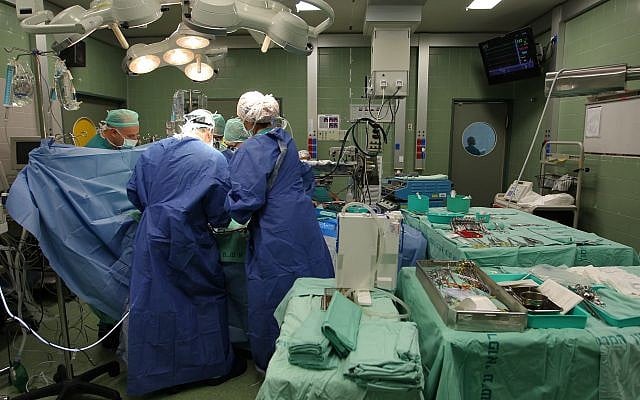 Illustrative: Surgery at the Wolfson Medical Center in Holon, September 12, 2011. (Nati Shohat/Flash90) Illustrative: Surgery at the Wolfson Medical Center in Holon, September 12, 2011. (Nati Shohat/Flash90)