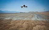 Illustrative: A remote controlled drone with a camera attached to it on February 18, 2015. (Moshe Shai/Flash90)