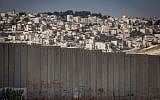The West Bank town of Abu Dis, on the outskirts of Jerusalem. (Miriam Alster/Flash90)