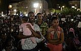African migrants take part in a protest in Tel Aviv on June 10, 2017,against the 'Deposit Law,' which requires them to deposit 20% of their salary in a fund which they can only take back after they leave the country. (Tomer Neuberg/Flash90)