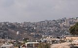 A view of the Palestinian town of Eizariya, November 27, 2017 (Yaniv Nadav/Flash90)
