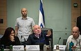 David Amsalem, chairman of the Internal Affairs Committee, leads a discussion about the 'Recommendations bill,' on December 3, 2017. (Hadas Parush/Flash90)