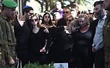 Hundreds attend the funeral for 19-year-old  soldier Ron Kokia in Tel Aviv's Kiryat Shaul military cemetery on December 3, 2017. (Miriam Alster/Flash90)